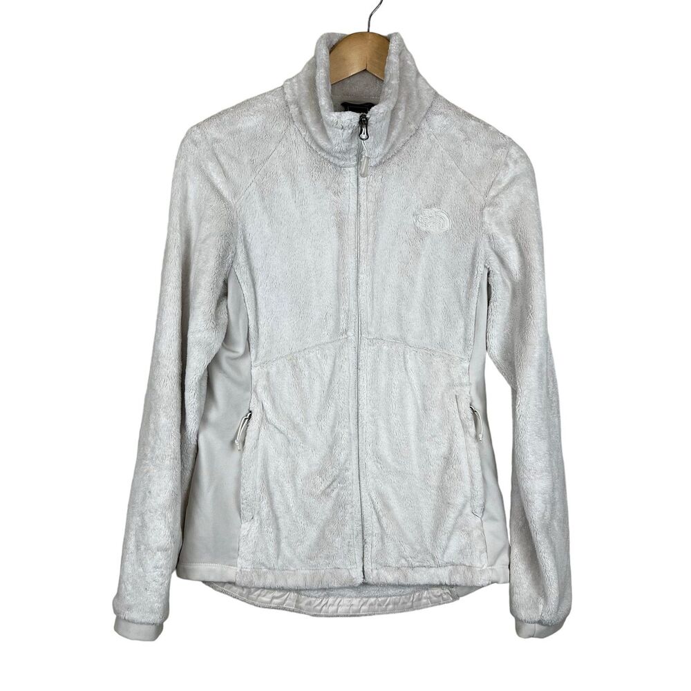 The North Face Faux Fur White Ivory Women’s Full Zip Jacket Size Medium - Picture 1 of 7